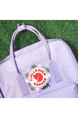 [刺繡限定!] Fjallraven Kanken –  Pastel Lavender / Sakura and Leaf 